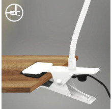 Klemmlampe zur Befestigung an einer Tischplatte