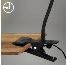 Klemmleuchte zur Befestigung an einer Tischplatte