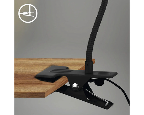 Klemmleuchte zur Befestigung an einer Tischplatte