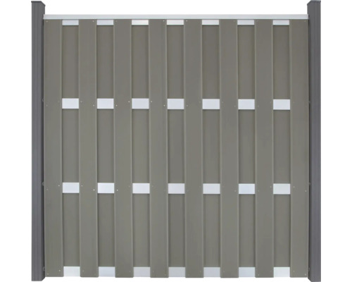 Élément de clôture en plastique avec une structure droite