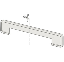 Illustration einer zuschneidbaren Griffleiste