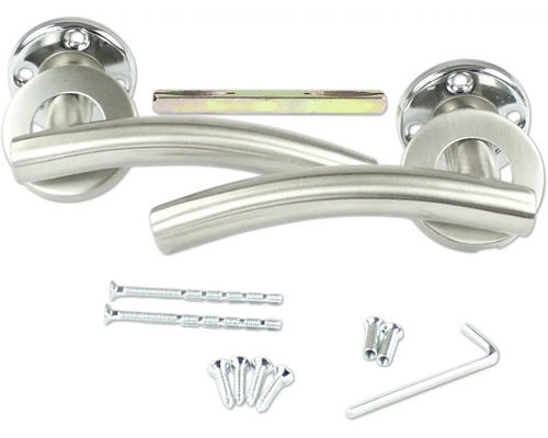 Garniture de poignée de porte avec matériel de fixation