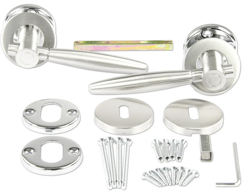 Garniture de poignée de porte avec vis et accessoires