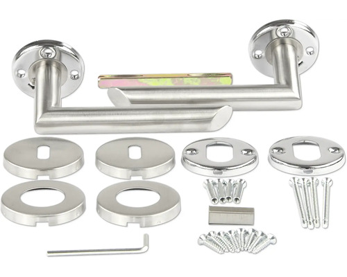 Garniture de poignée de porte en acier inoxydable avec matériel de fixation
