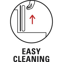 Symbol für einfache Reinigung
