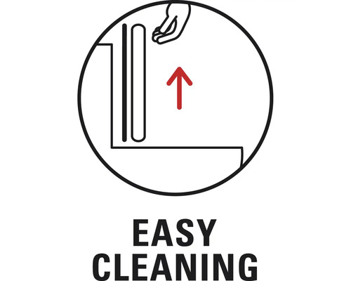 Symbole pour un nettoyage facile