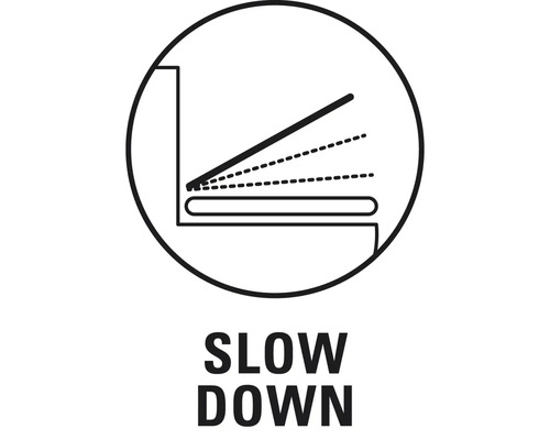 Symbole pour mécanisme de fermeture douce