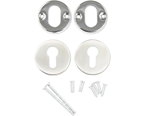 Kit de garniture de porte avec rosaces de clé et matériel de fixation