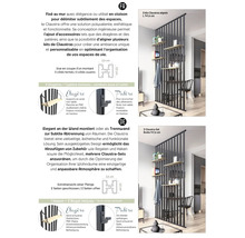 Cloison Claustra avec étagères et crochets pour un aménagement intérieur personnalisé