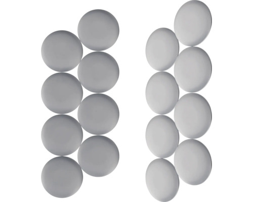 Billes acryliques grises en deux rangées