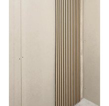 Panneau mural avec lattes en bois pour décoration murale