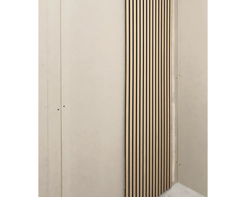 Panneau mural avec lattes en bois pour décoration murale