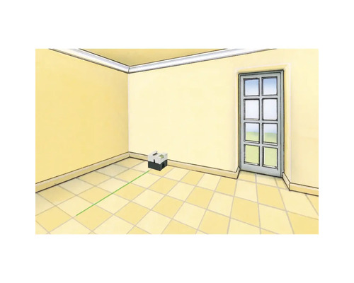 Raum mit Laser-Nivelliergerät zur Ausrichtung