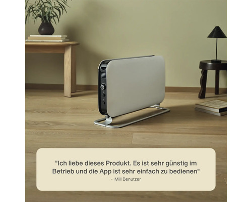 Radiateur Mill dans le salon avec des meubles
