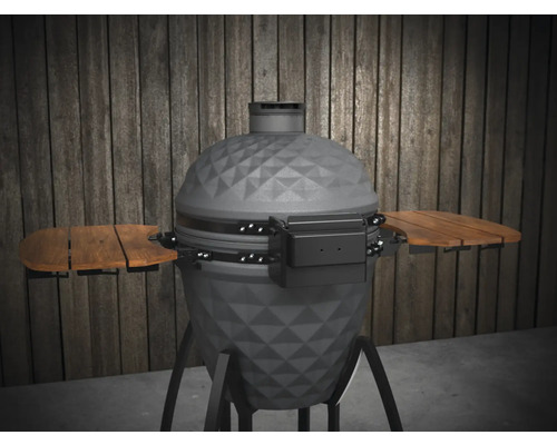 Keramikgrill mit Seitentischen für den Aussenbereich