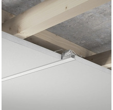 Montage au plafond avec suspentes pour construction sèche