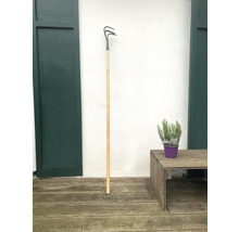 Sarcloir de jardin à trois dents avec manche en bois