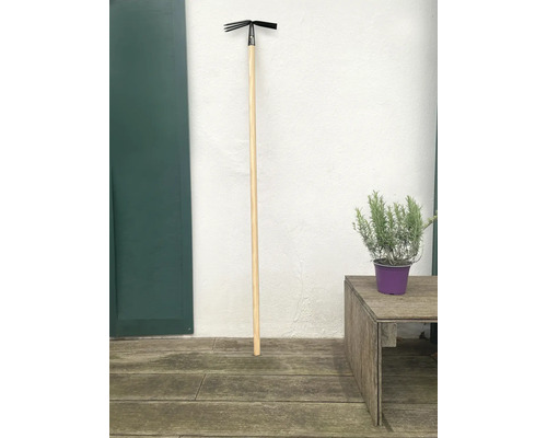Griffe de jardin avec manche en bois pour ameublir le sol dans le jardin