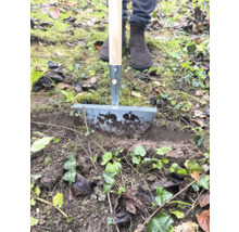 Outil de jardinage pour couper les bordures de gazon en cours d''utilisation