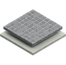 Vue détaillée d''une plaque d''isolation phonique avec structure quadrillée