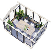 Pavillon Palmako Isabella 10,9 m² inkl. Fussboden 401 x 303 cm tauchgrundiert