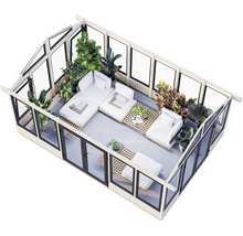 Pavillon Palmako Isabella 22,2 m² inkl. Fussboden 597 x 401 cm tauchgrundiert braun