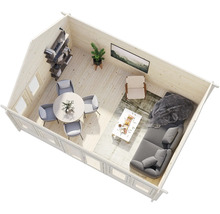 Abri de jardin Palmako Claudia 19,4 m² avec plancher 574 x 424 cm gris foncé-anthracite