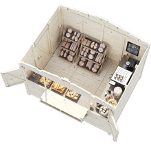 Stand de marché Palmako Marian 6,2 m² avec plancher 328 x 284 cm blanc