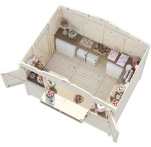 Stand de marché Palmako Marian 6,2 m² avec plancher 328 x 284 cm blanc