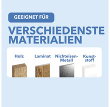 Geeignet für verschiedene Materialien: Holz, Laminat, Nichteisenmetall und Kunststoff