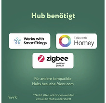 Compatible avec SmartThings, Homey et Zigbee. Hub requis.