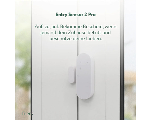 Frient Entry Sensor 2 Pro an einer Tür angebracht