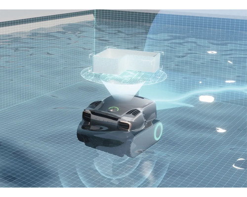 Machine de nettoyage automatique de piscine dans la piscine.