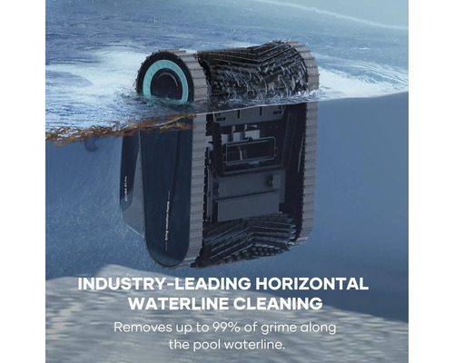 Robot de nettoyage de piscine nettoyant la ligne d''eau