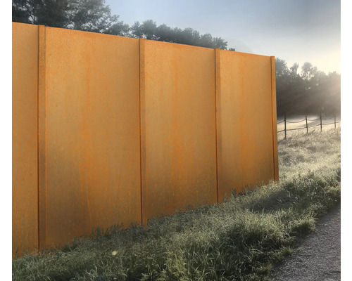 Zaunset palatino Spaceline zum Einbetonieren 5,4 x 1,8 m Corten