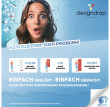 Anleitung zum Anbringen von DesignDrop Tapeten ohne Kleister