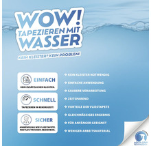 Informationen zum Tapezieren mit Wasser: einfach, schnell und sicher, kein Kleister notwendig