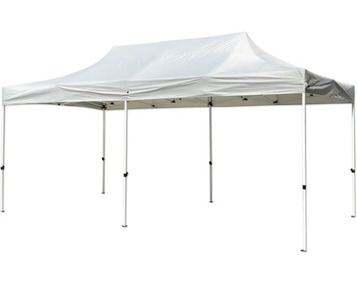 Tente pliante blanche avec cadre métallique