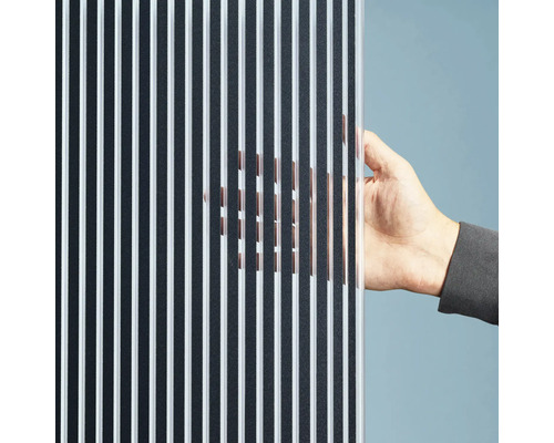 Panneau décoratif avec motif à rayures et main