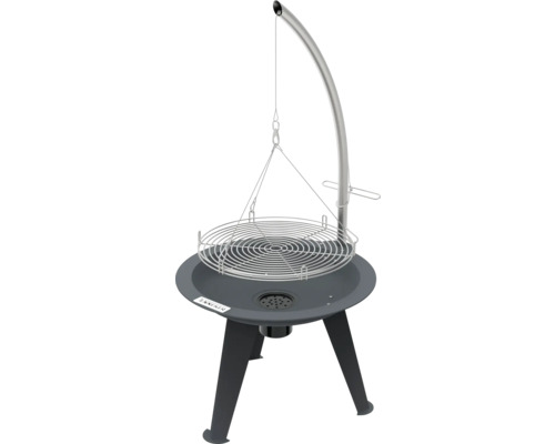 Barbecue pivotant avec trépied et grille