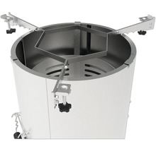 Tonne à fumoir en acier inoxydable avec système de support