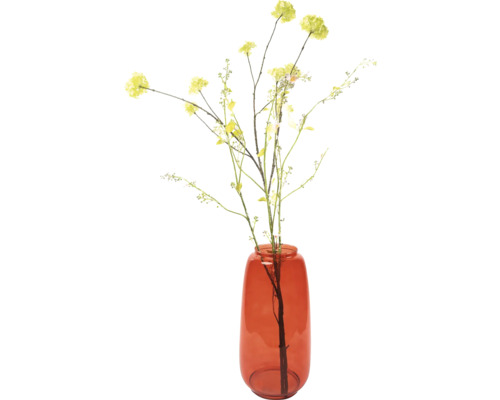 Dekorative Kunstblumen in Glasvase