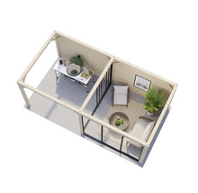 Aperçu d''un pavillon de jardin avec coin barbecue et coin salon