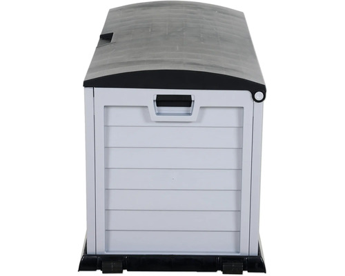 Coffre de jardin en plastique avec roulettes