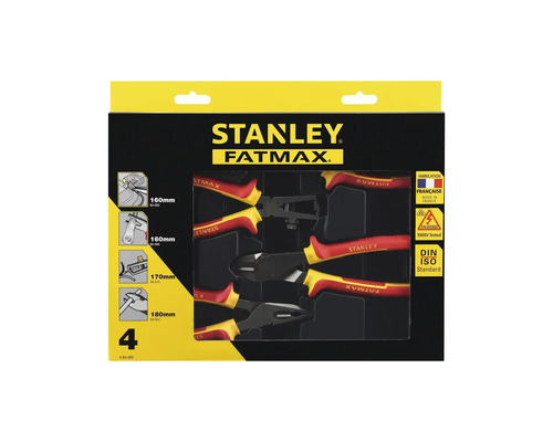 Jeu de pinces Stanley Fatmax, comprenant quatre pinces dans un emballage