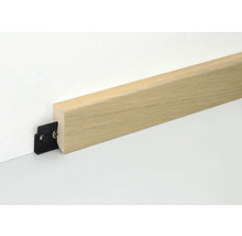 Plinthe en bois avec clip de fixation
