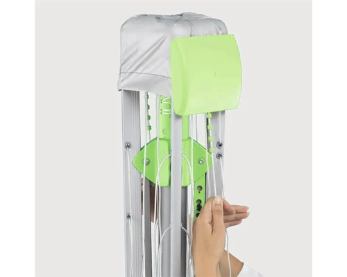 Wäschespinne mit Wäscheschutzhülle und Zugeinrichtung