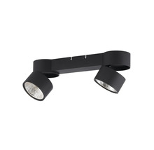 Schwarze Deckenleuchte mit zwei Strahlern