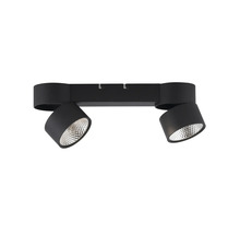 Schwarze Deckenleuchte mit zwei Strahlern