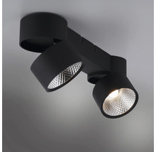 Schwarze Deckenleuchte mit drei Strahlern